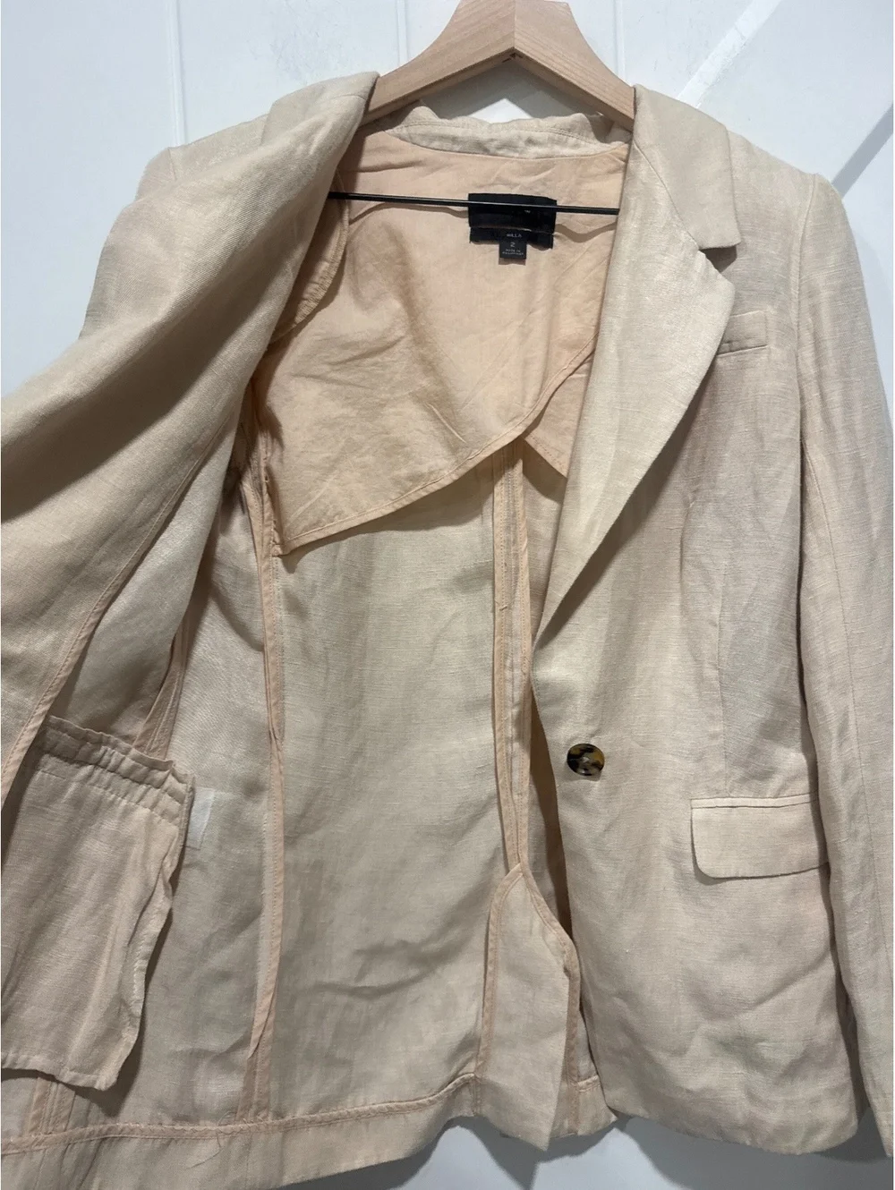 J.Crew Willa Linen Blend Blazer Size 2, Beige